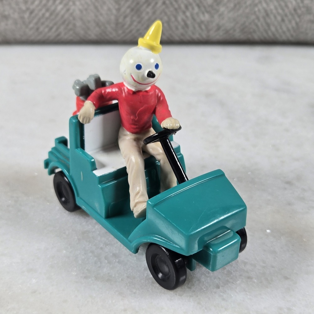 Vintage 2000 Jack in the Box Jack in Golf Cart Toy Advertising Mascot Free Wheel